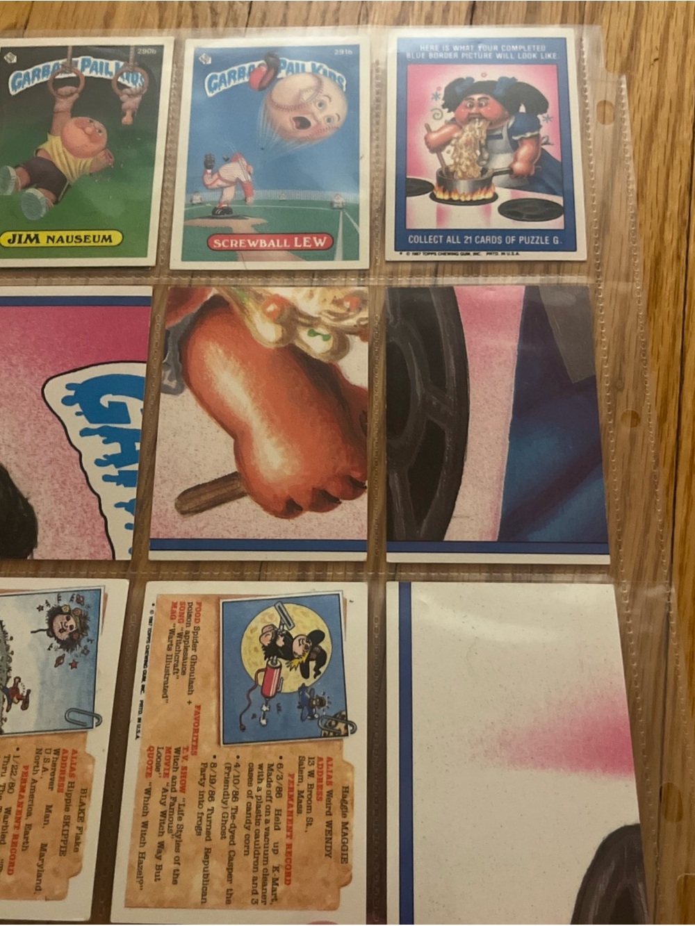 1987 Topps Garbage Pail Kids Original 7th Series 7 almost Complete 70/84 - Picture 10 of 10